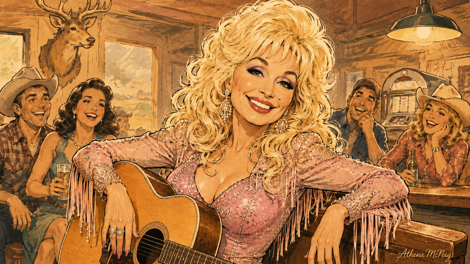 ACN - Dolly Parton Turns a Tennessee Truck Stop Opening Into a Feel-Good Comeback Moment